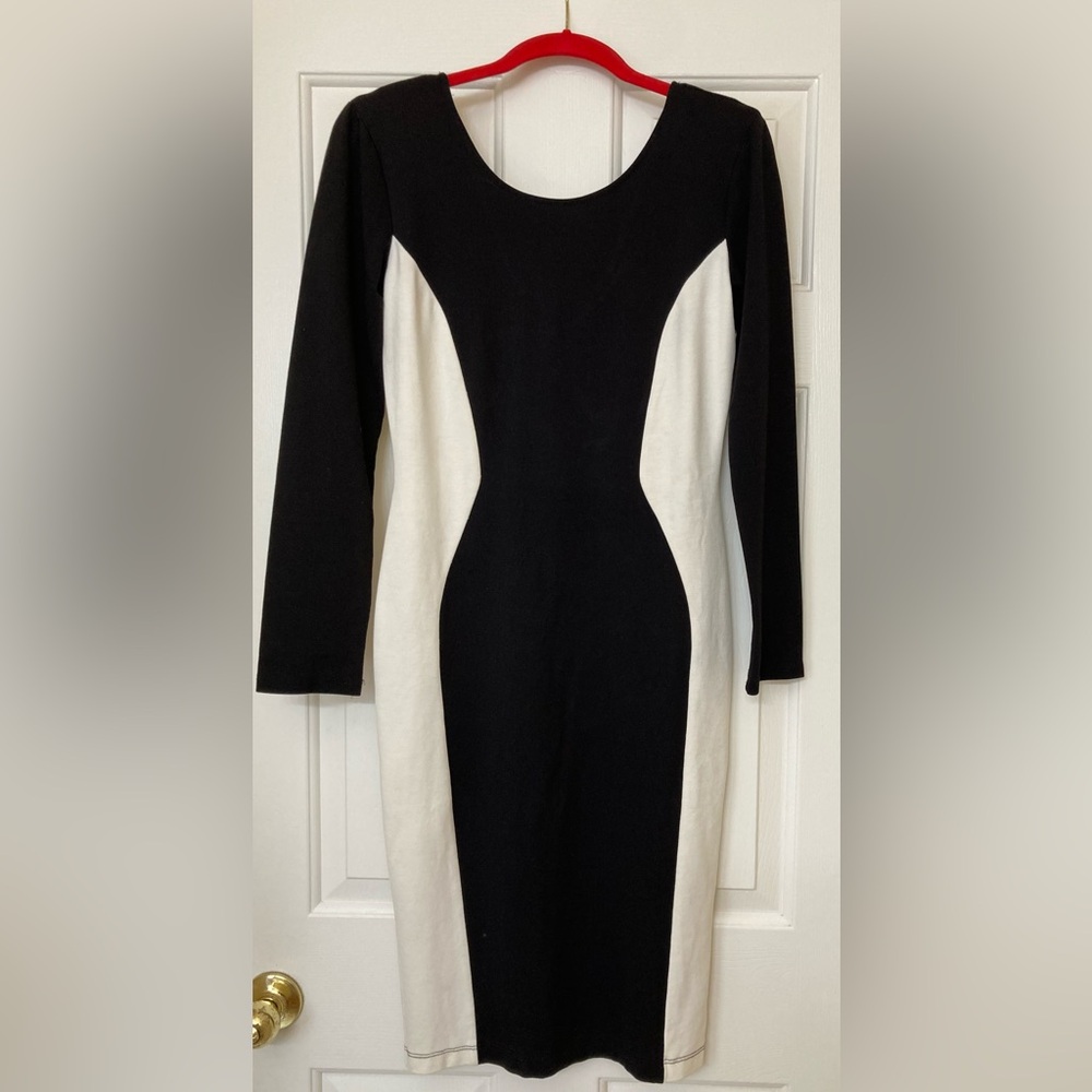 Elegant Black and White Women's Dress